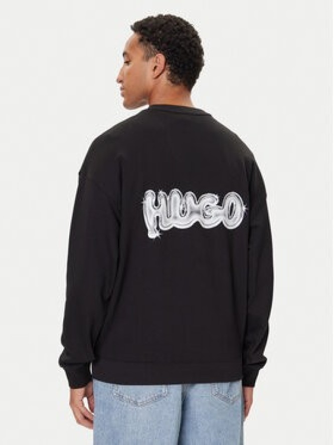 HUGO Bluza Nyrocrew 50549778 Czarny Loose Fit