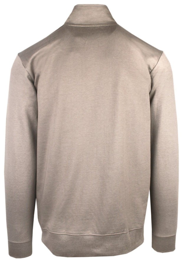 Lekka Bluza na Zamek z Wysokim Kołnierzem - Pako Jeans - Beżowa