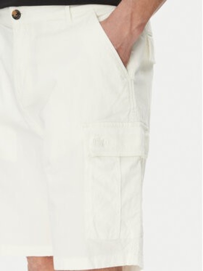 La Martina Szorty materiałowe MAB002 TW536 Biały Regular Fit