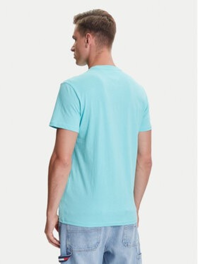 Tommy Jeans T-Shirt Linear Chest DM0DM21780 Zielony Slim Fit