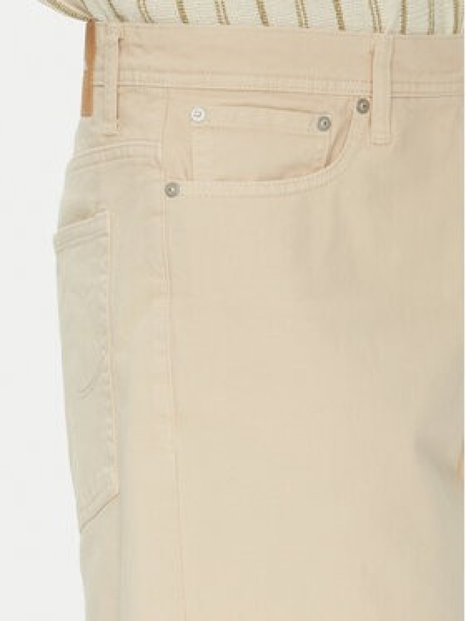 Jack & Jones Szorty jeansowe Owen 12277167 Beżowy Baggy Fit