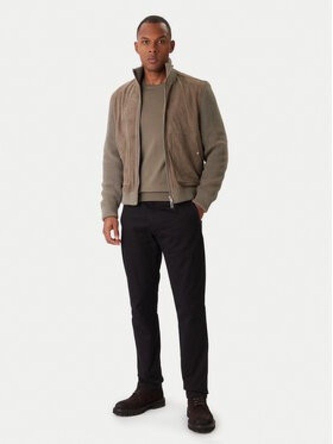 BOSS Kurtka skórzana H-Maparo 50547673 Beżowy Regular Fit