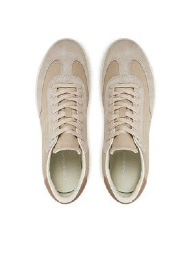 Calvin Klein Sneakersy Low Top Lace Up Cv Mix HM0HM01724 Beżowy