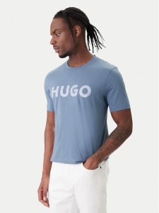 HUGO T-Shirt Dulivio 50467556 Niebieski Regular Fit