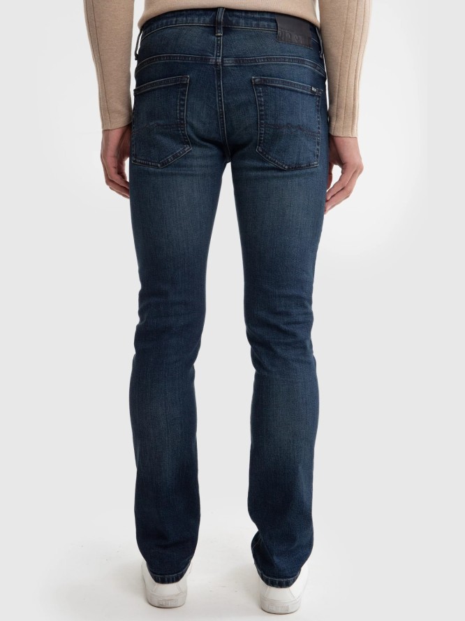 Jeansy męskie dopasowane granatowe Terry 563