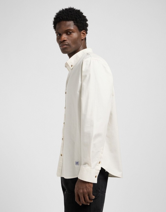 MESKA KOSZULA LEE NO POCKET BUTTON DOWN ECRU 112370478
