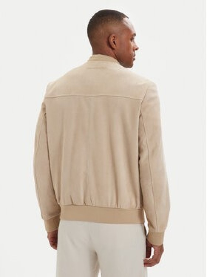 KARL LAGERFELD Kurtka skórzana 555011 562411 Beżowy Regular Fit