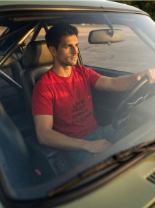 Bawełniana koszulka z krótkim rękawem - czerwony