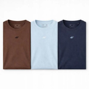 T-SHIRT MĘSKI 4F KOSZULKA LIMITOWANA KOMPLET ZESTAW 3 SZTUKI S M3947 SS26