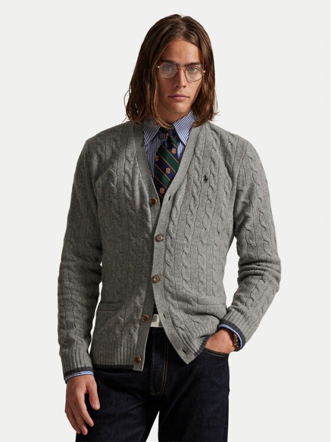 Polo Ralph Lauren Kardigan 710949808005 Szary Regular Fit