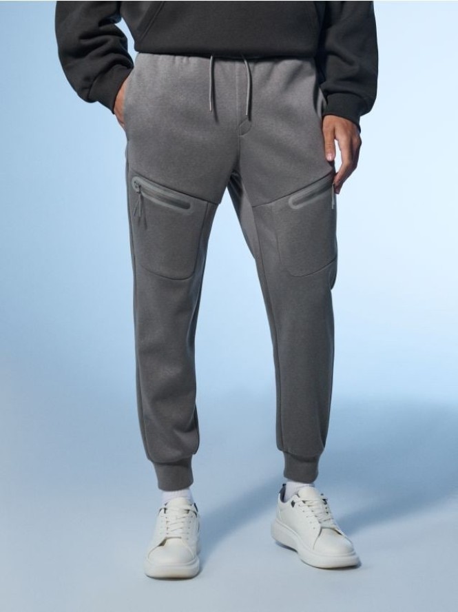 Spodnie dresowe jogger - szary
