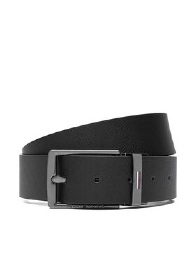 Tommy Hilfiger Pasek Męski Business Rev Lux Set Gp AM0AM13831 Czarny