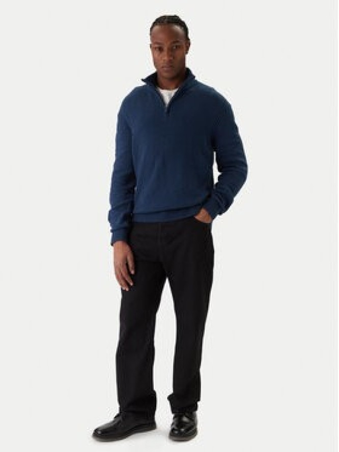 Jack & Jones Sweter Point 12287316 Niebieski Relaxed Fit