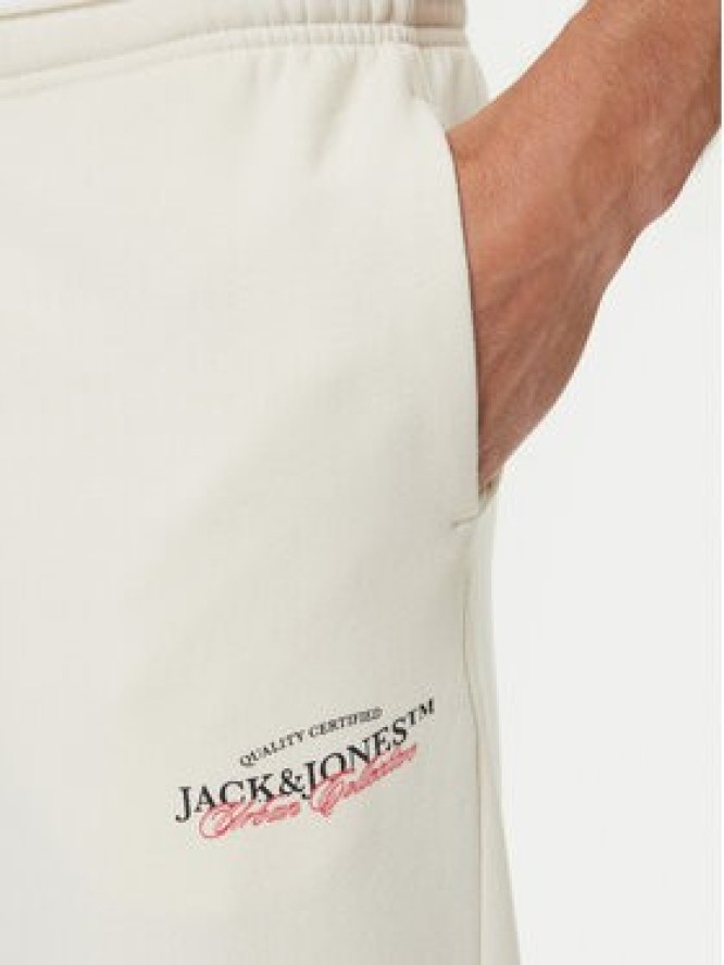 Jack & Jones Spodnie dresowe Kane Billy 12283257 Écru Relaxed Fit