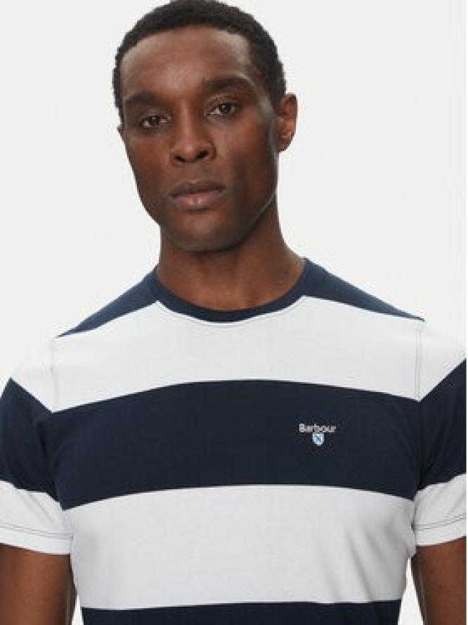 Barbour T-Shirt Whalton MTS1255NY91 Granatowy Tailored Fit