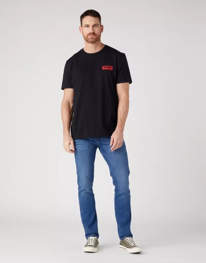 WRANGLER LARSTON MĘSKIE SPODNIE JEANSOWE JEANSY ARIES BLUE W18SAG42A 112329012