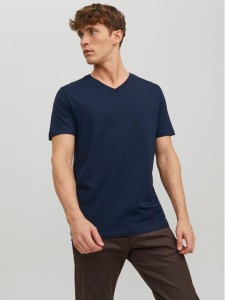 Jack & Jones T-Shirt Basic 12156102 Granatowy Standard Fit