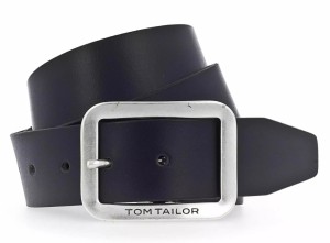 TOM TAILOR MĘSKI PASEK SKÓRZANY NA BOLEC SKÓRA 40mm Gurtel BLACK TG1016R57