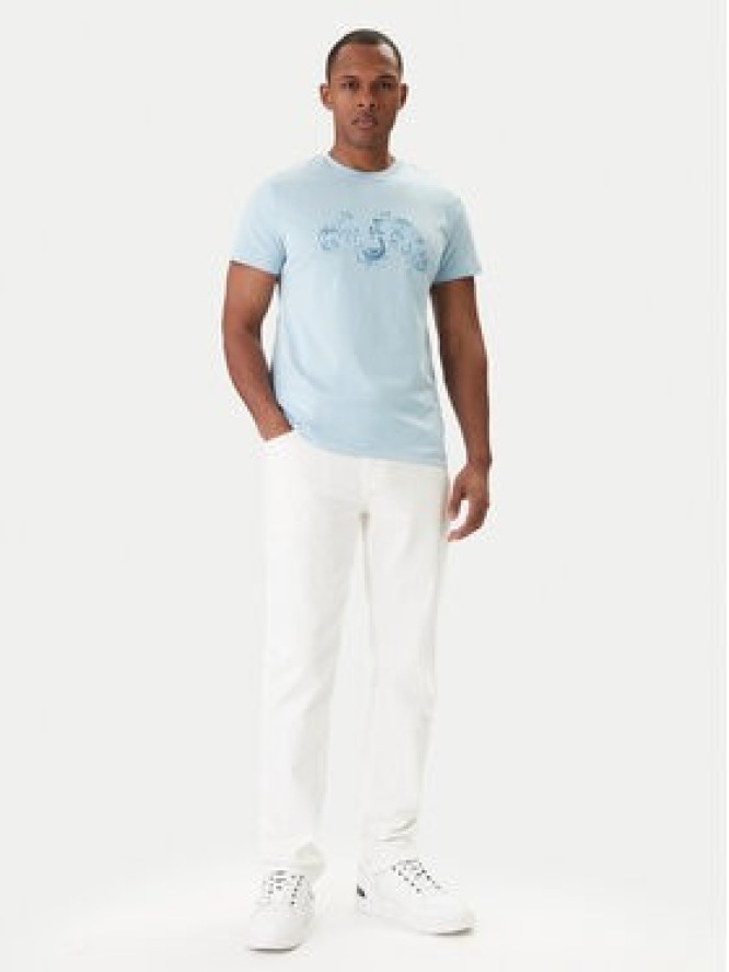 Versace Jeans Couture T-Shirt 80GAHE02 CJ00E Niebieski Regular Fit