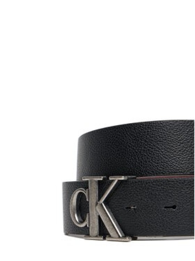 Calvin Klein Pasek Męski Monogram Buckle 35Mm Adj/Rev LV04D7017G Czarny