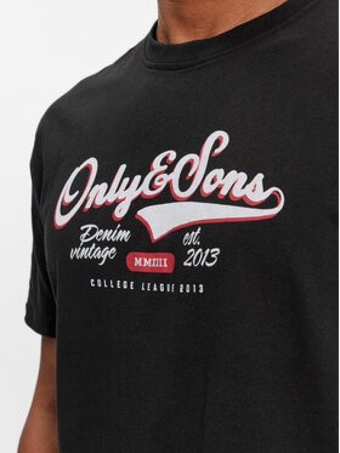 Only & Sons T-Shirt Lenny 22028593 Czarny Regular Fit