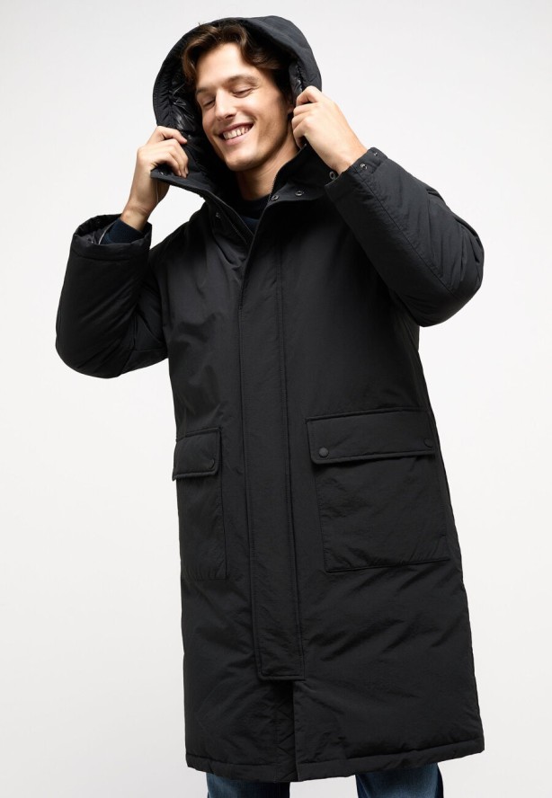 MĘSKA KURTKA ZIMOWA PARKA MUSTANG Long Parka Moonless Night 1014472 4137