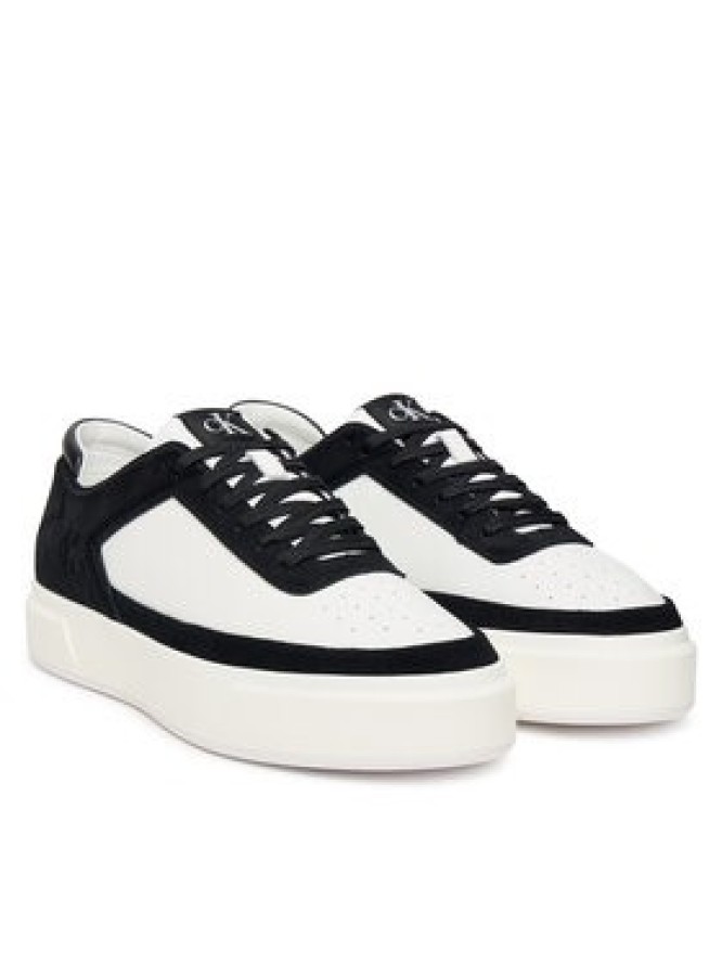 Calvin Klein Sneakersy Basket Cupsole Laceup Lth-Su YM0YM01354 Czarny