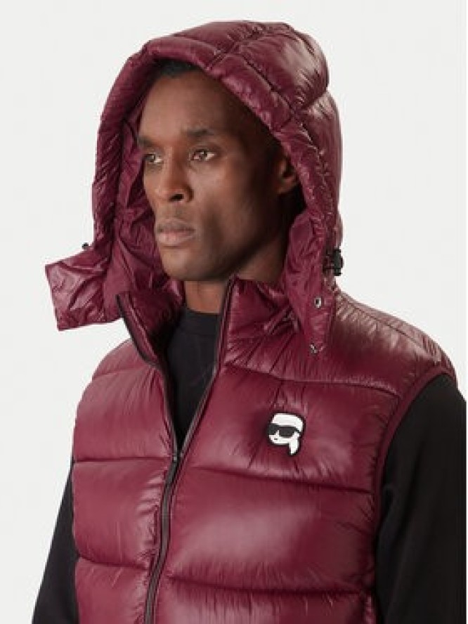 KARL LAGERFELD Kamizelka 505023 554590 Bordowy Regular Fit