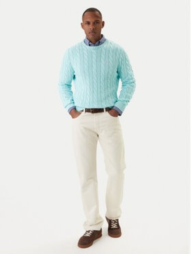 Polo Ralph Lauren Sweter 710775885547 Turkusowy Regular Fit