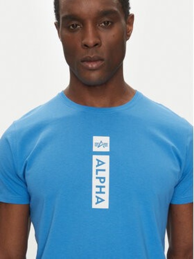 Alpha Industries T-Shirt Puff Print 146509 Niebieski Regular Fit