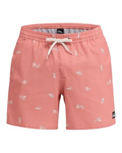 Szorty kąpielowe dla Mężczyzn STRETCH PRINTED VOLLEY 16" Różowy