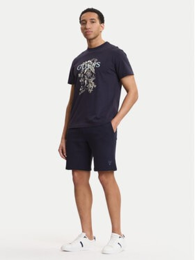 Guess Szorty sportowe M6GD12 K3020 Granatowy Slim Fit