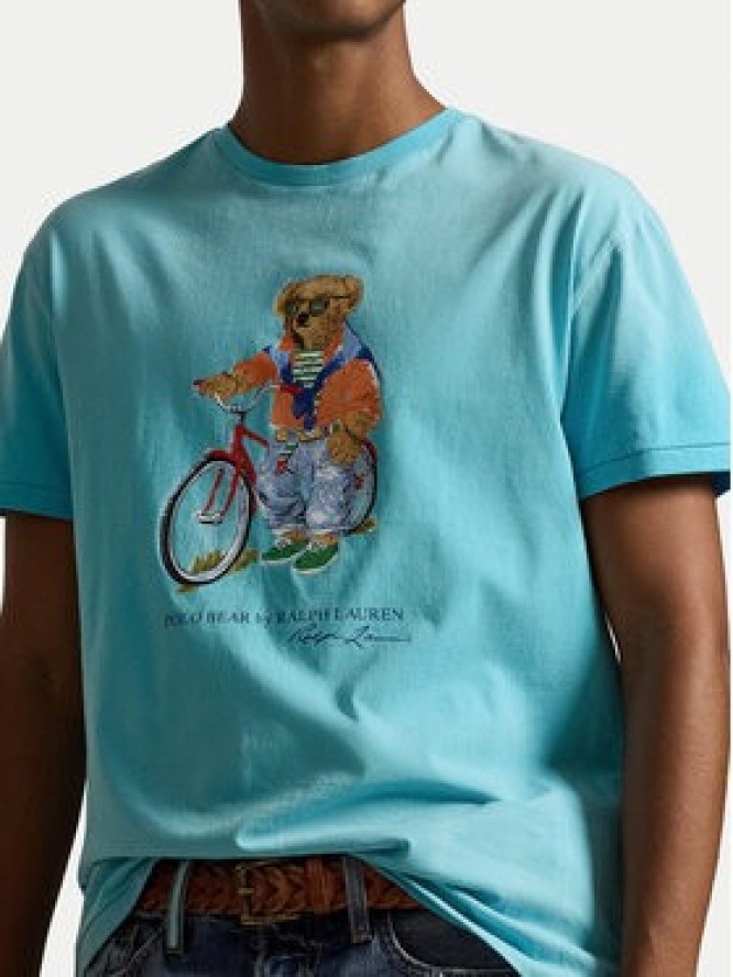 Polo Ralph Lauren T-Shirt 710B16613001 Niebieski Regular Fit