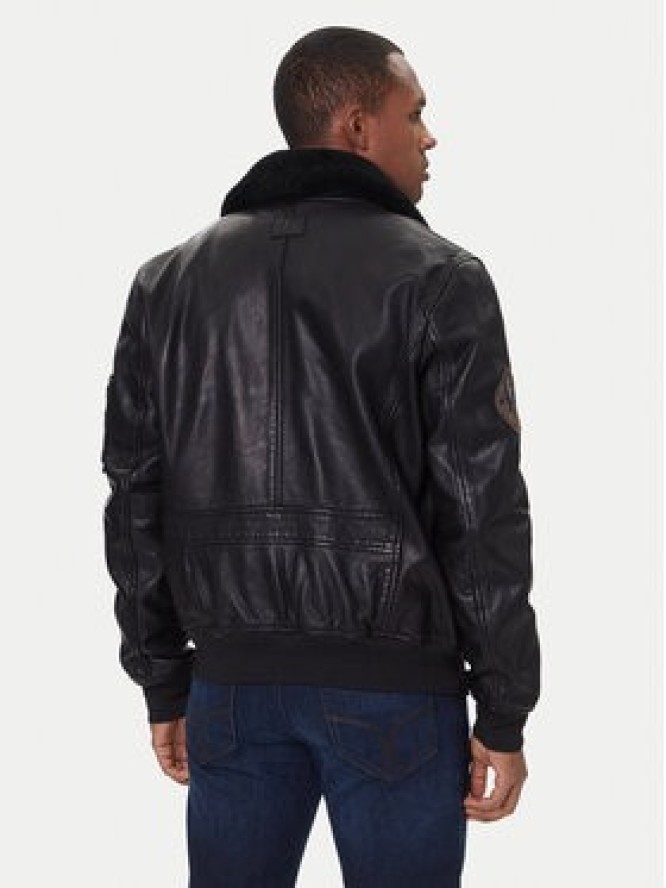 Milestone Kurtka skórzana Tom 531041 21070 Czarny Regular Fit