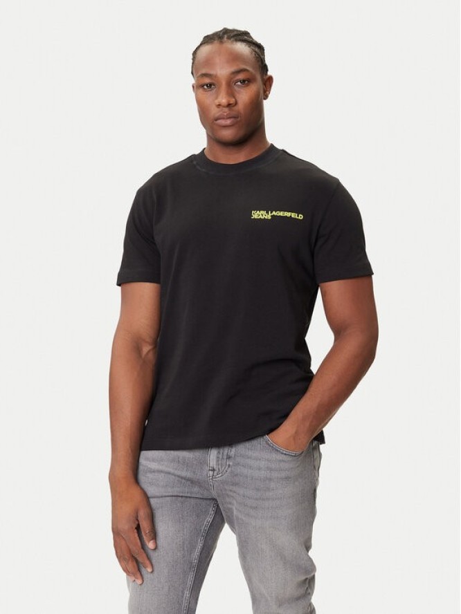 Karl Lagerfeld Jeans T-Shirt A3M17027 Czarny Relaxed Fit