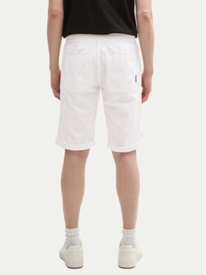 Tom Tailor Szorty materiałowe 1044715 Biały Regular Fit