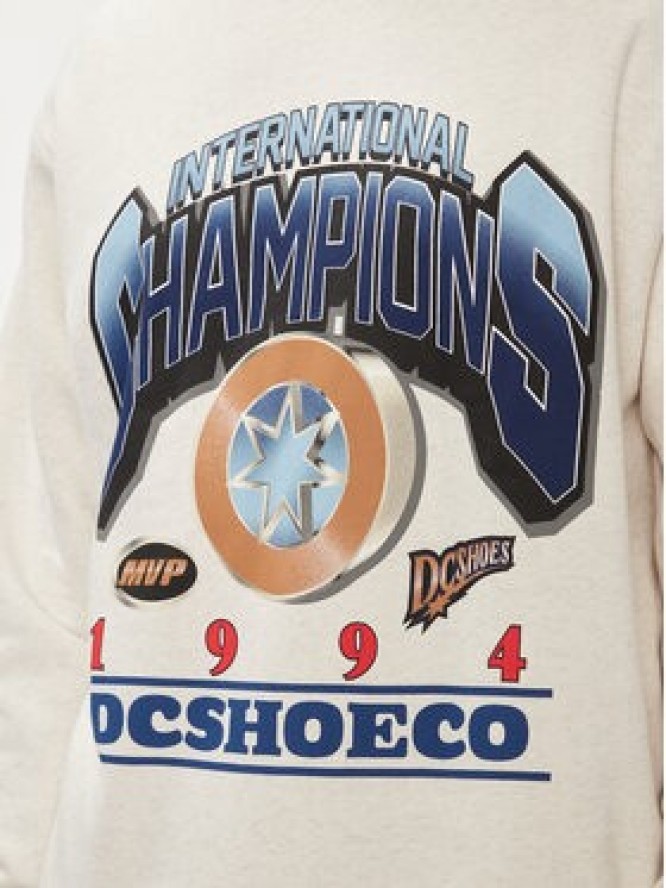 DC Shoes Bluza Mvp Crew ADYSF03121 Écru Relaxed Fit