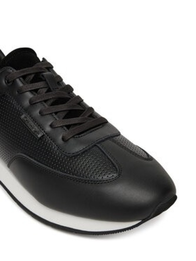 Calvin Klein Sneakersy Low Prof Runn Laceup Perf Lth HM0HM01871 Czarny