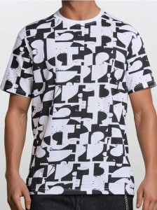 Koszulka ze wzorem allover - biały