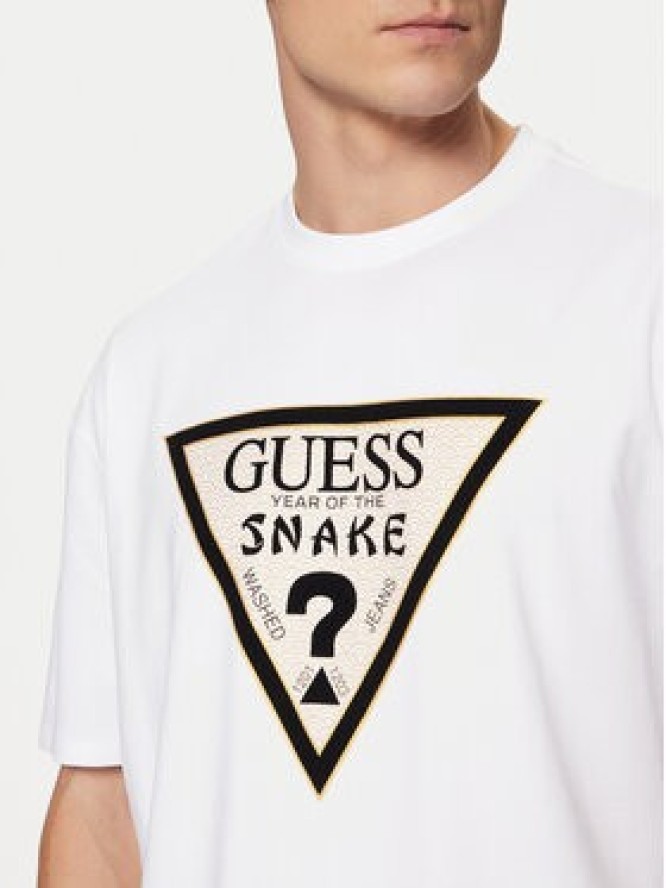 Guess T-Shirt M5RI91 KAC30 Biały Oversize
