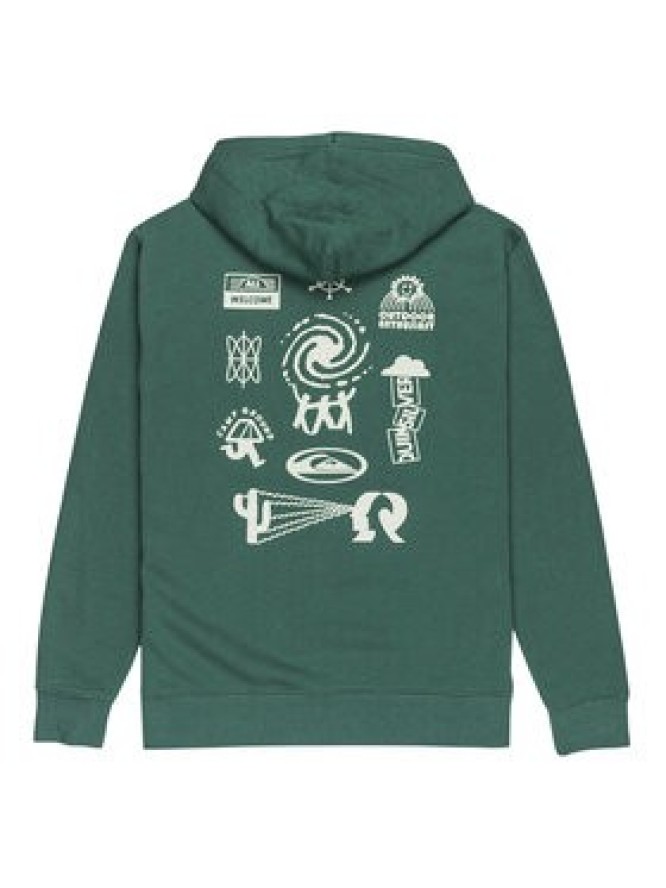 Quiksilver Bluza Salt Water Graphic EQYFT05126 Zielony Regular Fit