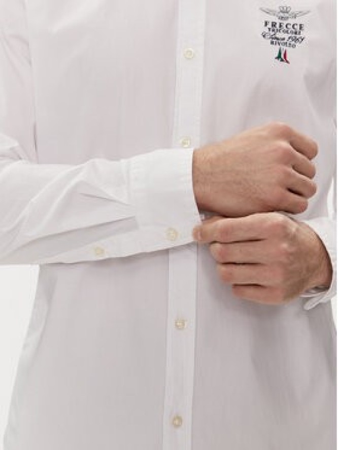 Aeronautica Militare Koszula 241CA1248CT3288 Écru Regular Fit