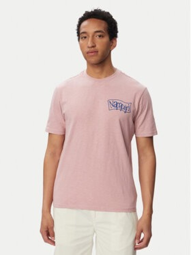 Napapijri T-Shirt S-Elior NP0A4HZY Różowy jasny Relaxed Fit