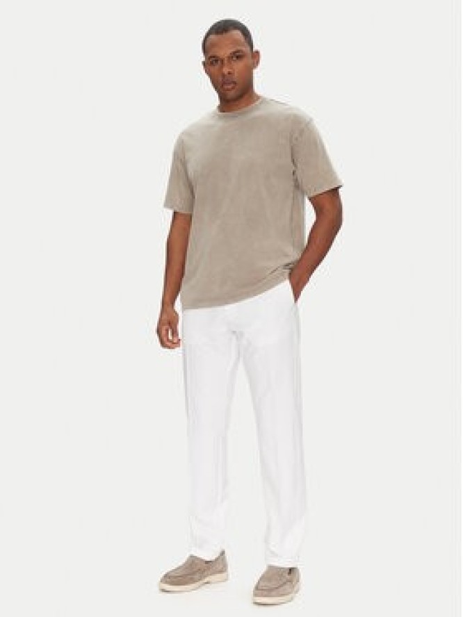 BOSS Spodnie materiałowe T_Commuter-Slim 50534303 Biały Slim Fit