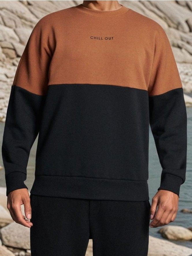 Bluza crewneck z bawełną - czarny