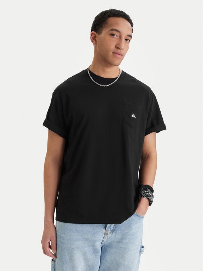 Quiksilver T-Shirt Salt Water EQYZT08205 Czarny Comfort Fit