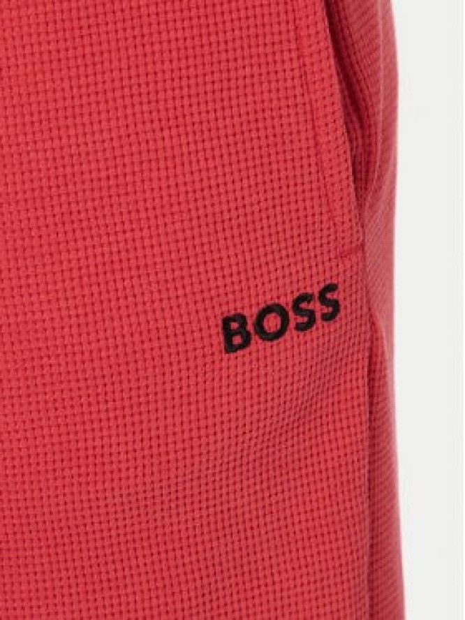 BOSS Szorty sportowe Waffle 50535884 Czerwony Regular Fit