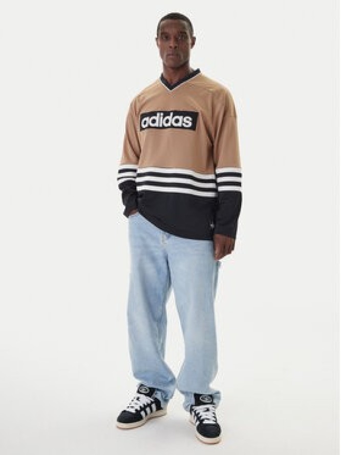 adidas Longsleeve JY0251 Beżowy Loose Fit