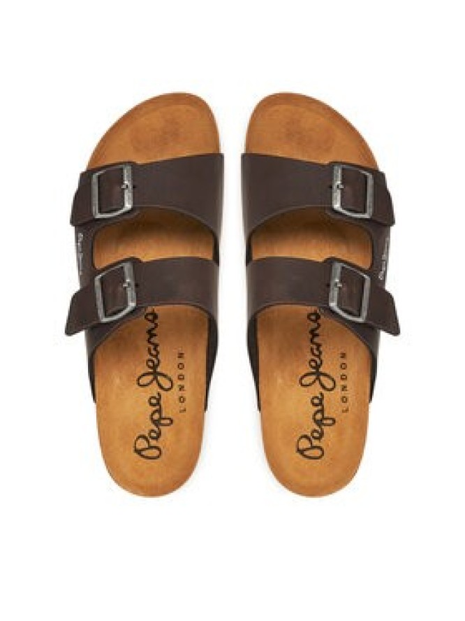 Pepe Jeans Klapki PMS90108 Brązowy