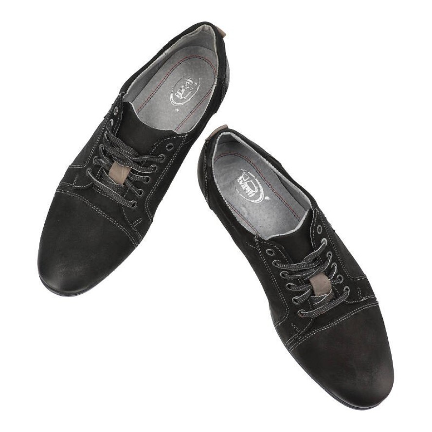 Czarne Półbuty Avanti Stylowe Obuwie Męskie